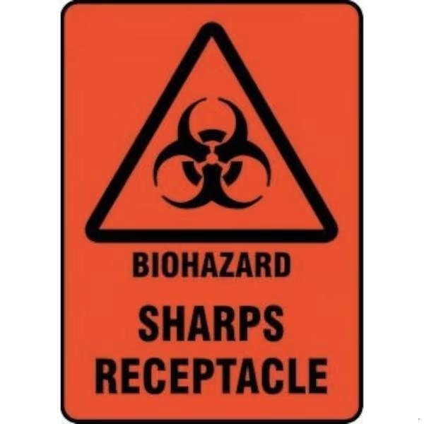 Accuform SAFETY SIGN BIOHAZARD SHARPS MBHZ520XP MBHZ520XP - main